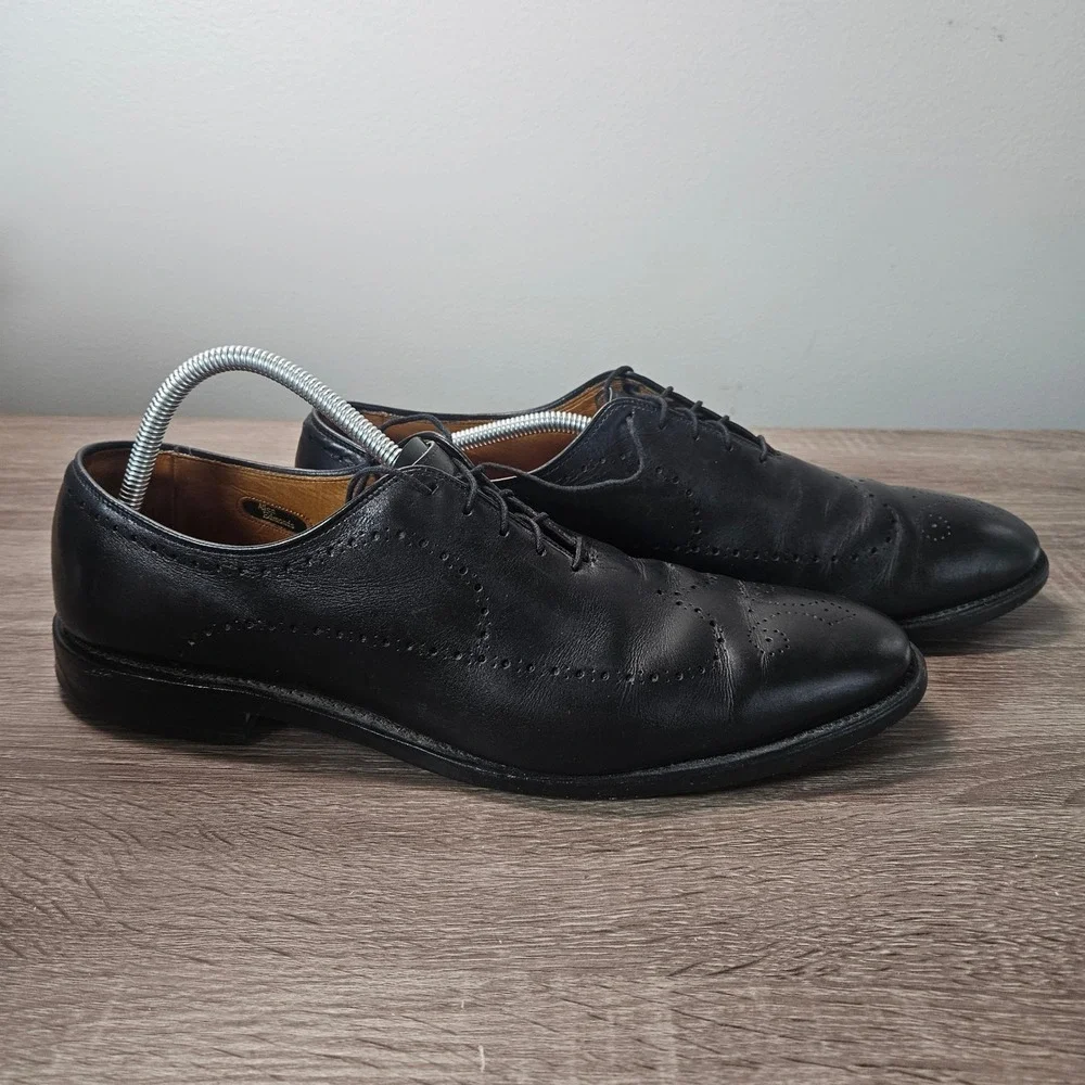 Allen Edmonds Fairfax Black Leather Wholecut Brogue Oxford Shoes Mens 13 A 1105